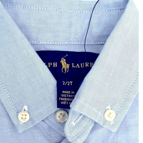 POLO RALPH LAUREN | Blue | PINPOINT OXFORD SHIRT - Picture 6 of 7